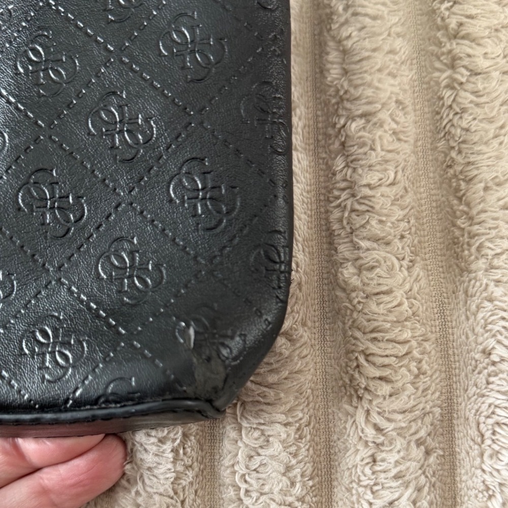 Guess 1981 Black Monogram Embossed Crossbody Bag … - image 6
